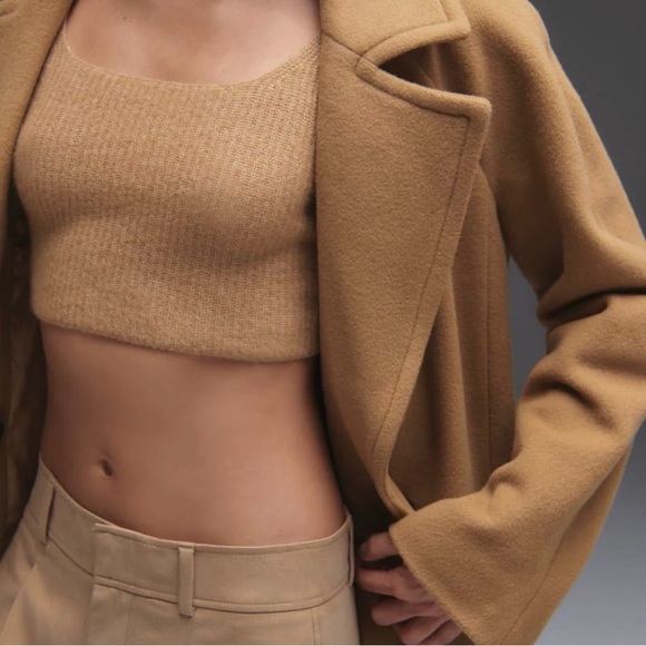 Everlane NWT Camel Ribbed Knit Crop Tank Top Minimalist XL - Picture 9 of 9